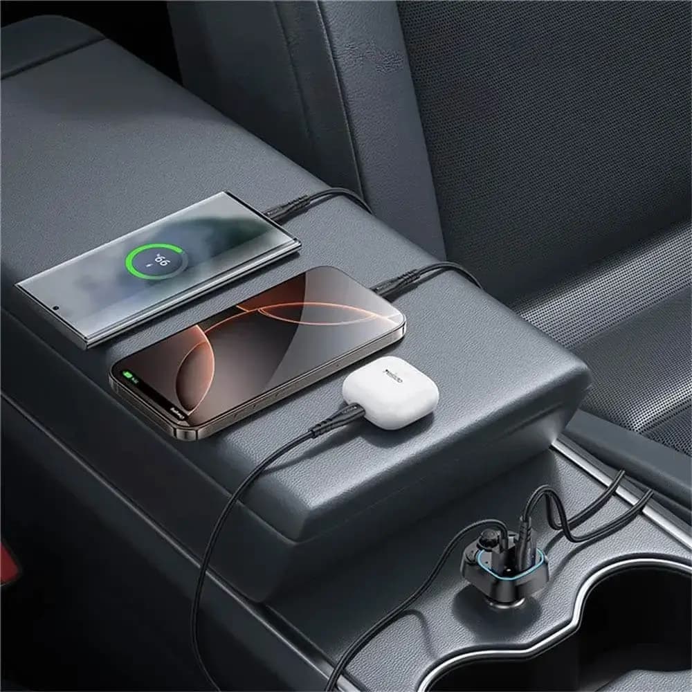 Transmetteur FM Bluetooth & Chargeur Voiture Yesido 15W Noir