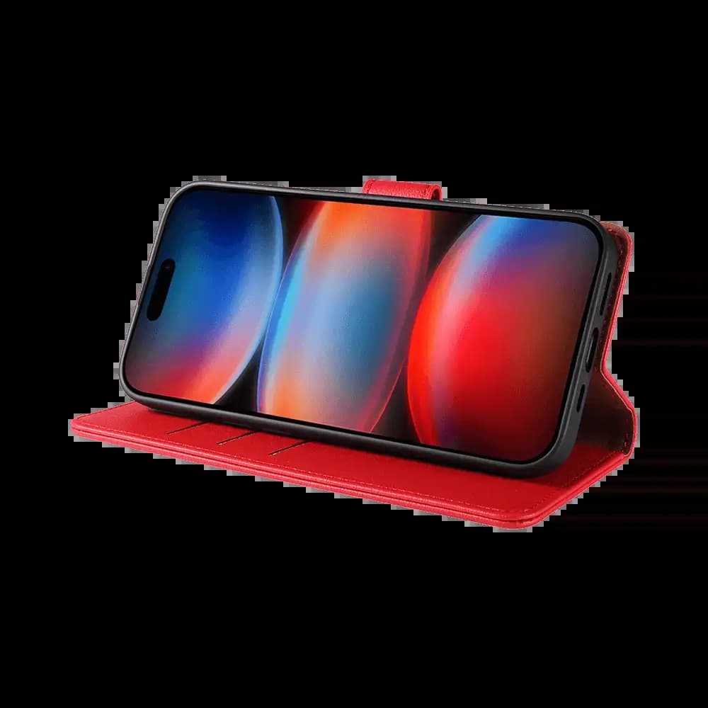 Housse folio anti-RFID iPhone 17 Pro Max – PROTECT IP011 Rouge