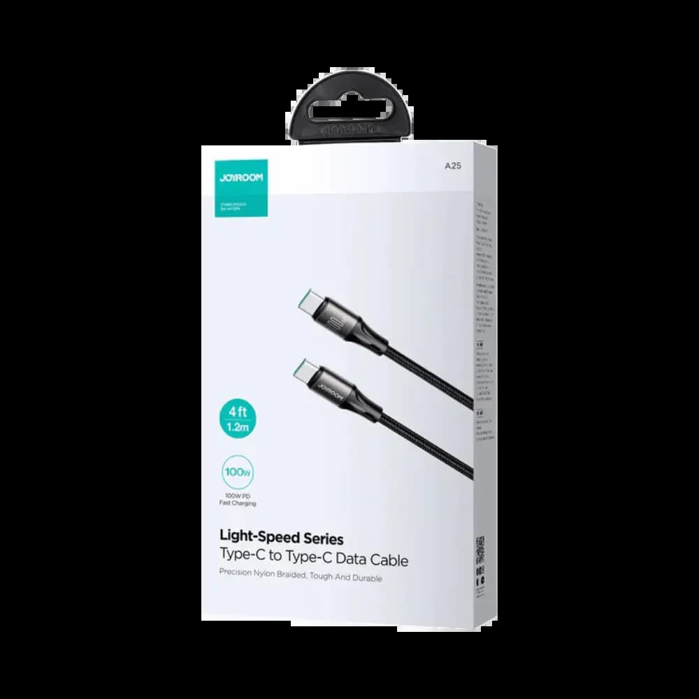 Câble Data USB-C vers USB-C JOYROOM Light-Speed Series 100W (1.2m) Noir