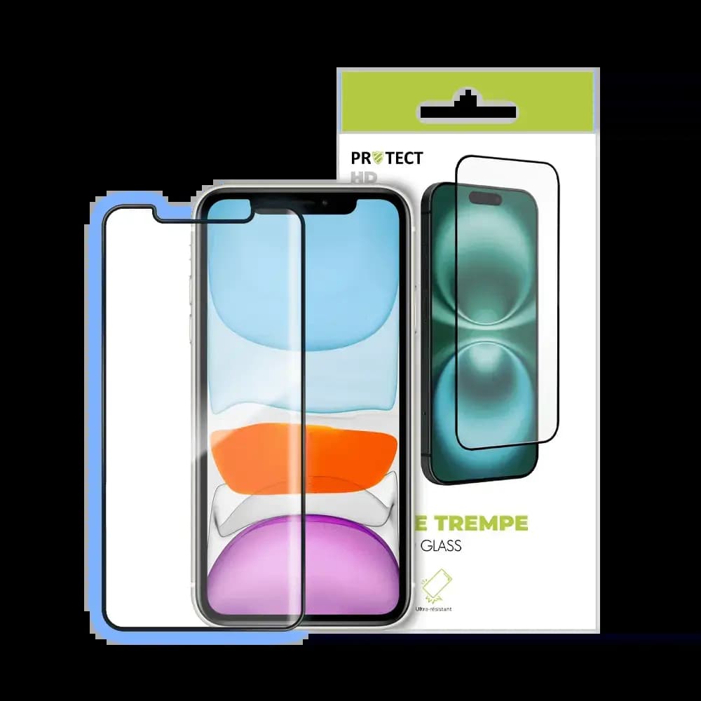Verre trempé HD iPhone 11 / XR - PROTECT Transparent - Vue 3