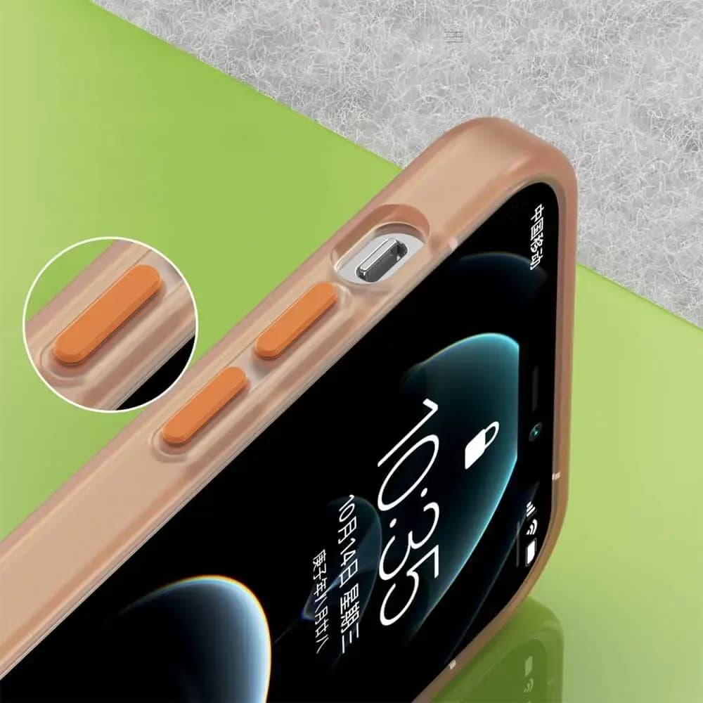 Coque MagSafe bi-matière iPhone 12 / 12 Pro - PROTECT MF-006 Orange
