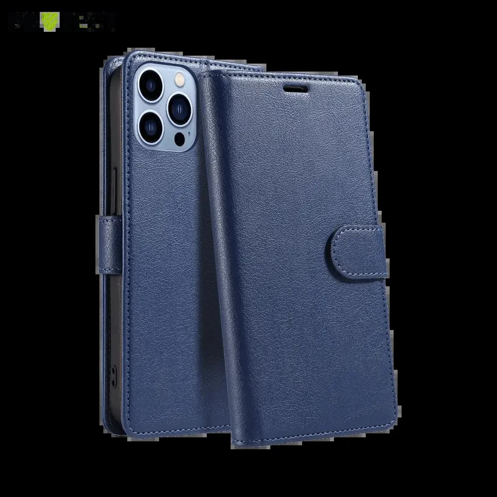 Housse folio anti-RFID iPhone 13 Pro – PROTECT IP011 Bleu Marine