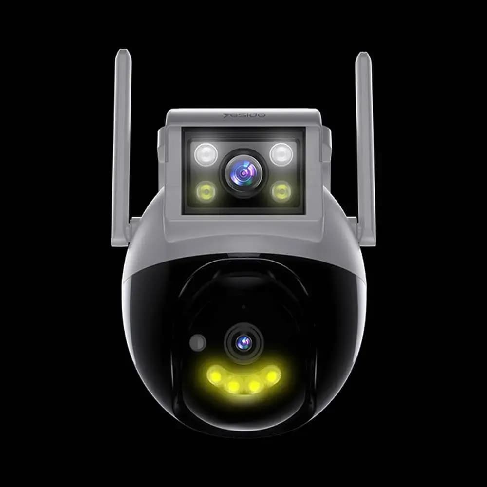Caméra de surveillance double objectif 2MP 360° avec détection IA - Yesido Blanc
