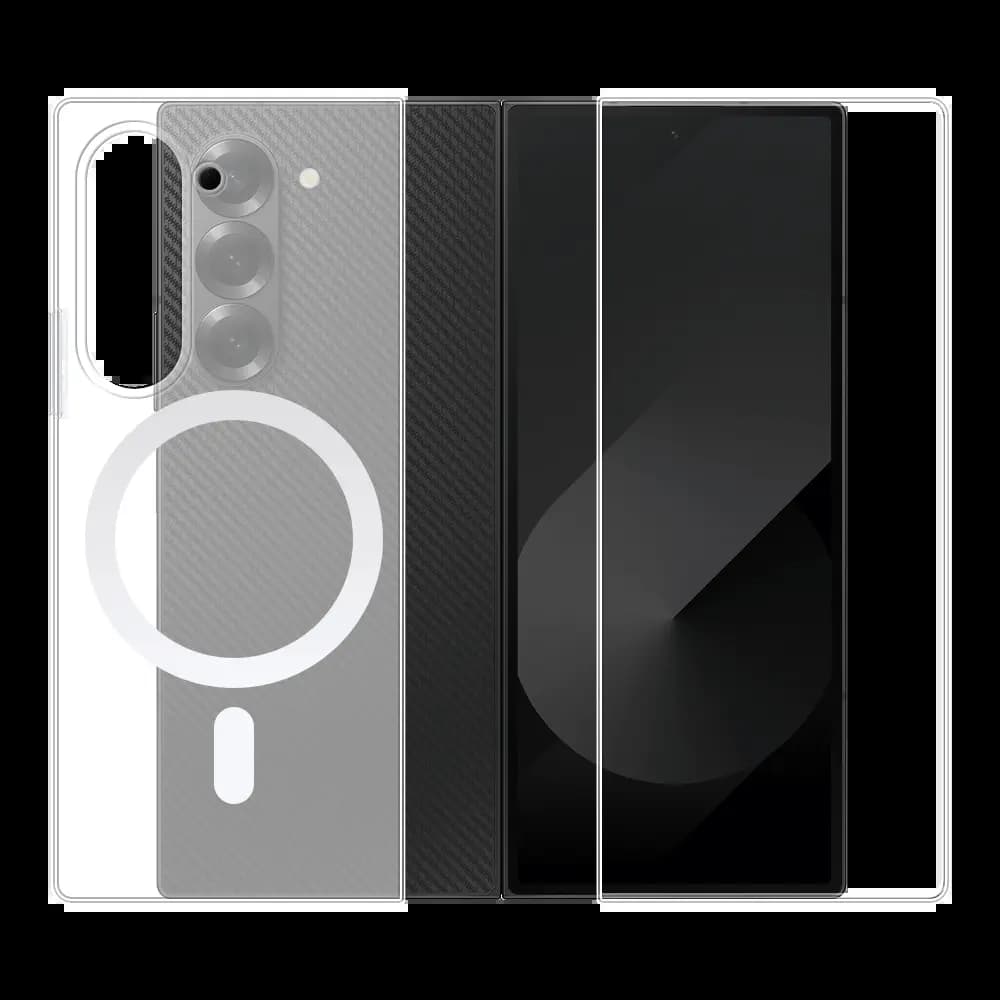 Coque MagSafe silicone transparente Samsung Galaxy Z Fold 6 5G