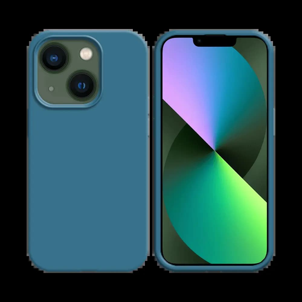 Coque silicone iPhone 13 Mini - Bleu Clair