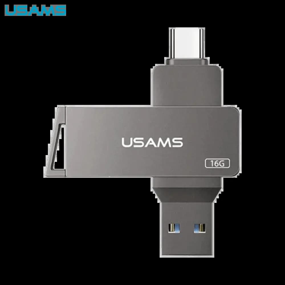 Clé USB double connecteur USB-C + USB 3.0 16Go - Usams US-ZB198 Noir