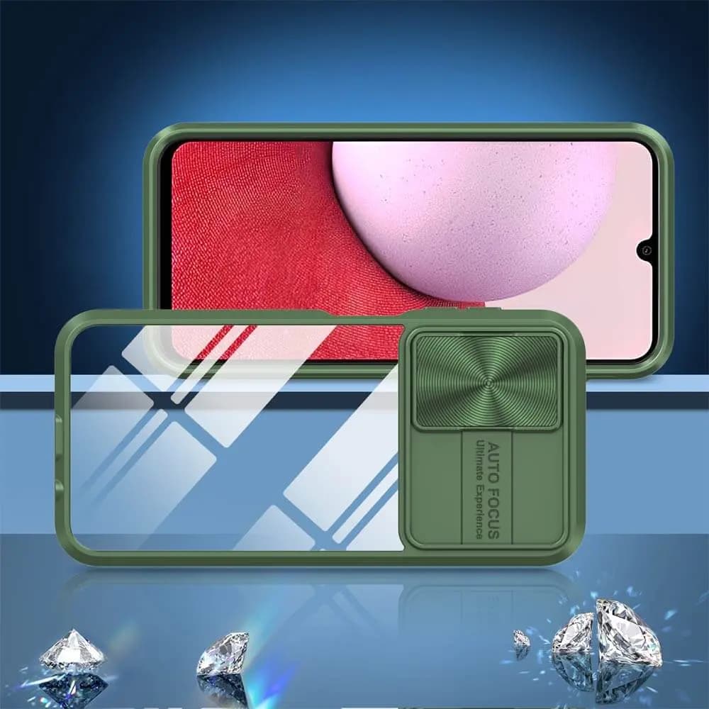 Coque Samsung Galaxy A14 avec cache caméra - PROTECT IE027 Vert Foncé   - Vue 2