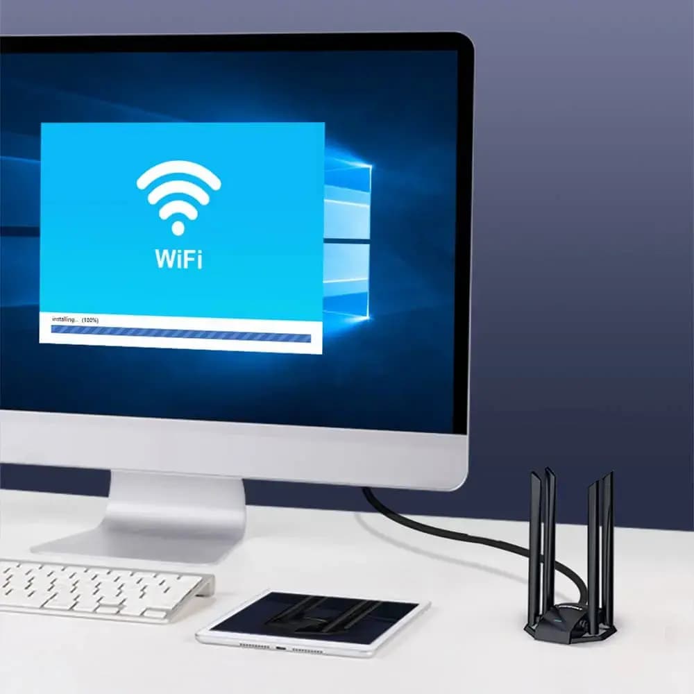 Adaptateur WiFi USB 3.0 1300 Mbps 4 antennes double bande - Comfast CF-WU785AC