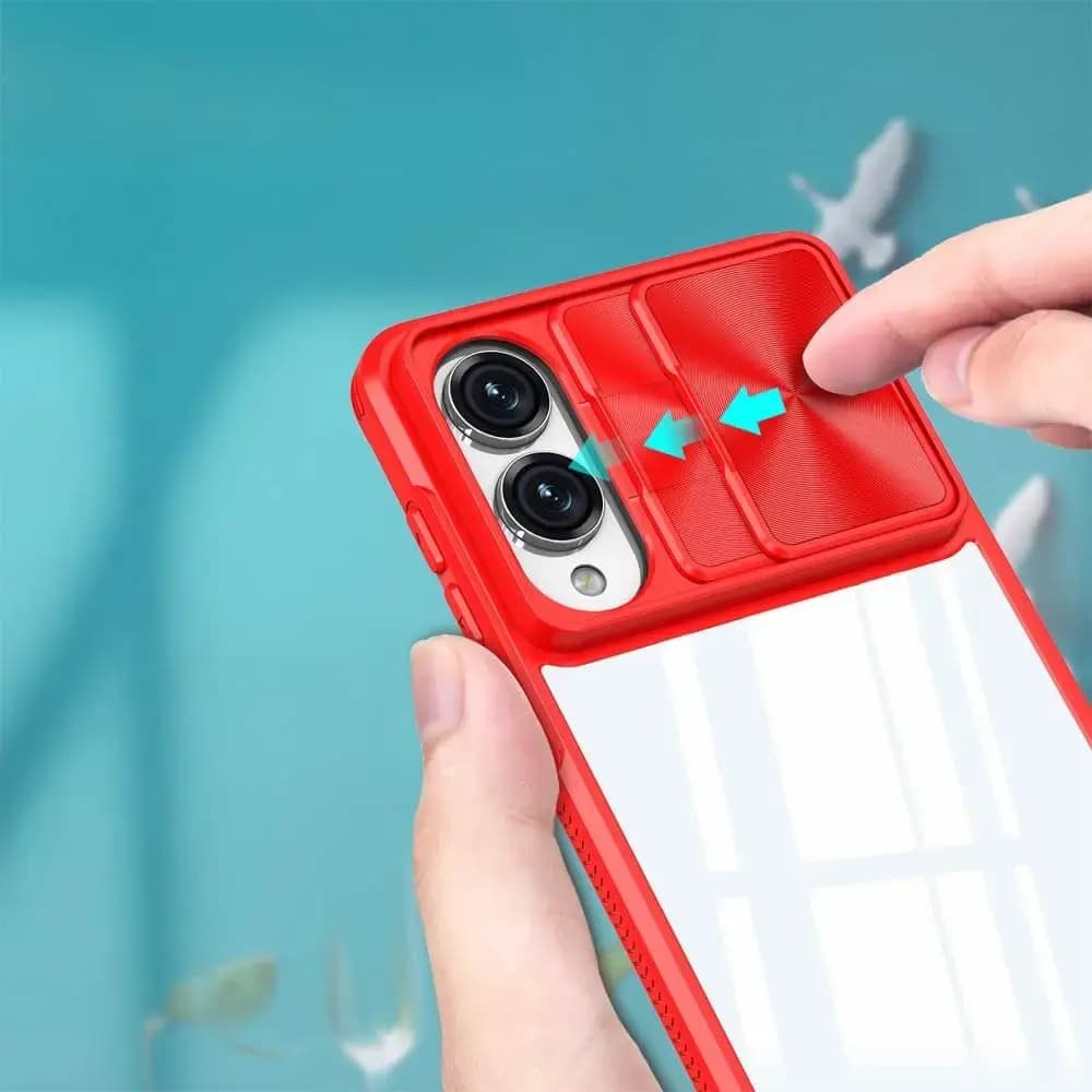 Coque avec cache caméra Samsung Galaxy S25 Edge - PROTECT IE027 Rouge 