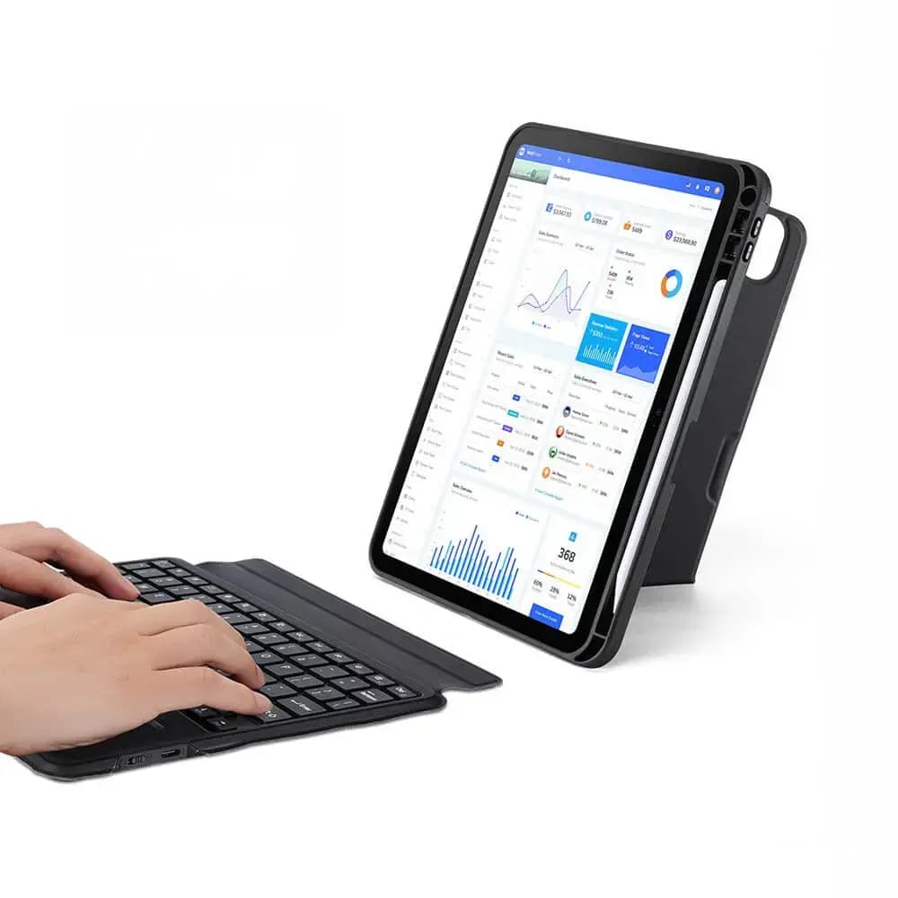 Housse clavier rétroéclairé iPad 10 avec trackpad - Dux Ducis DK Noir