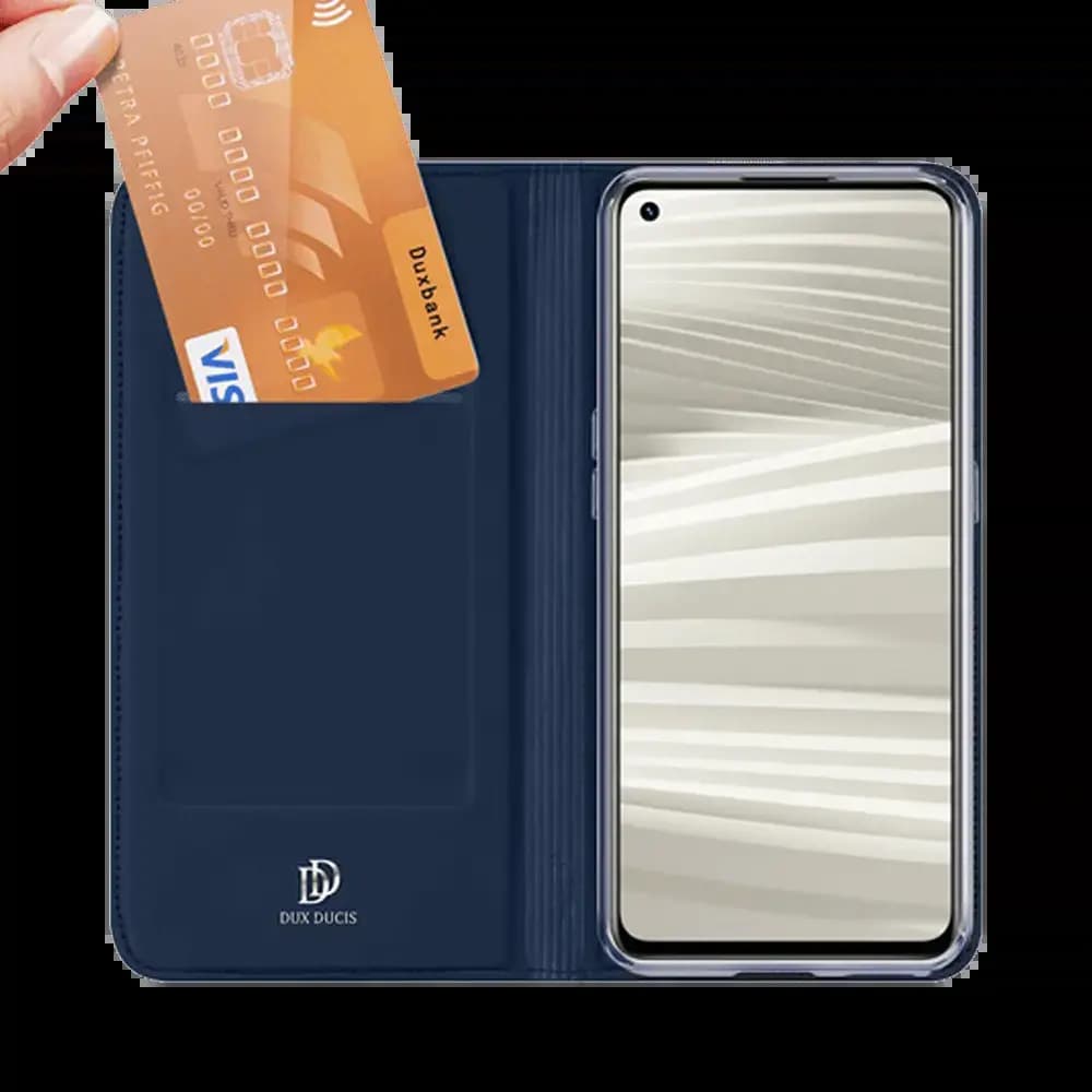 Housse folio Realme GT 2 Pro porte-carte - Dux Ducis Skin Pro Bleu