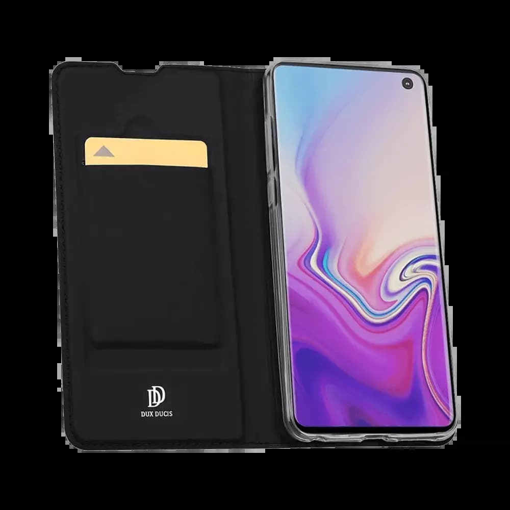 Housse folio Samsung Galaxy S10 porte-carte - Dux Ducis Skin Pro Noir