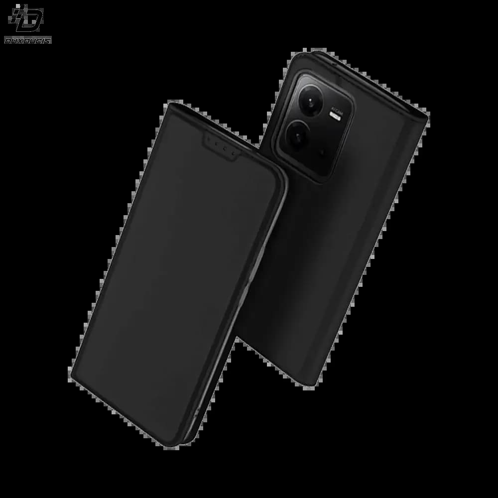 Housse folio Vivo X80 Lite porte-carte - Dux Ducis Skin Pro Noir
