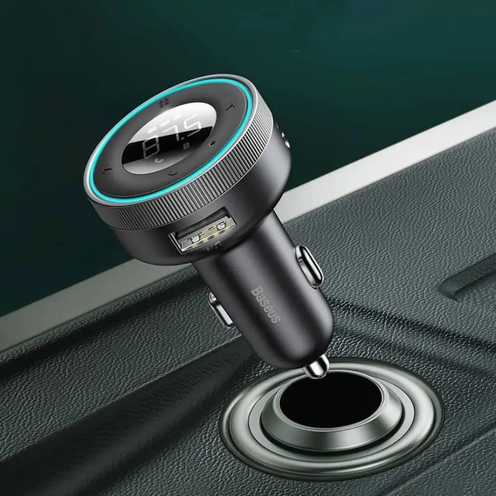 Transmetteur FM Bluetooth & Chargeur Voiture Baseus Noir