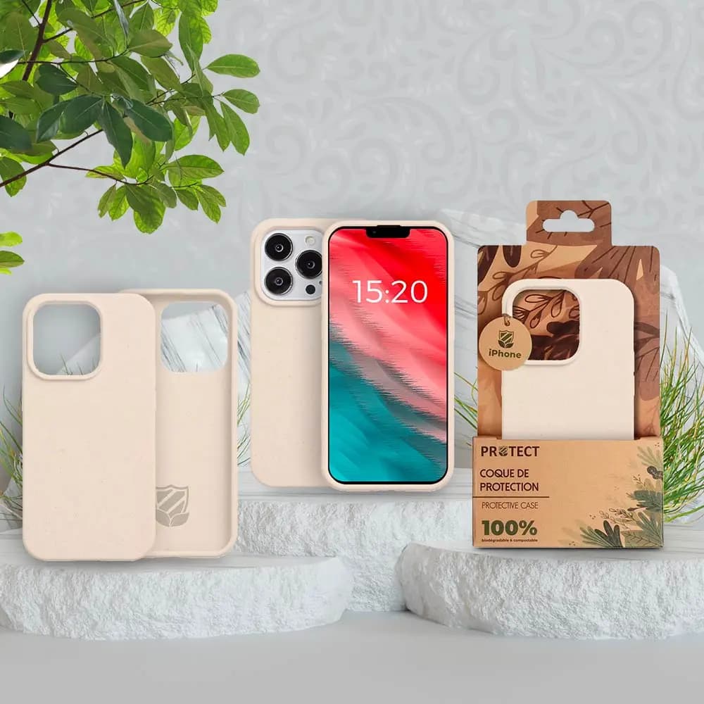 Coque bio iPhone 14 Pro Max - PROTECT Rose