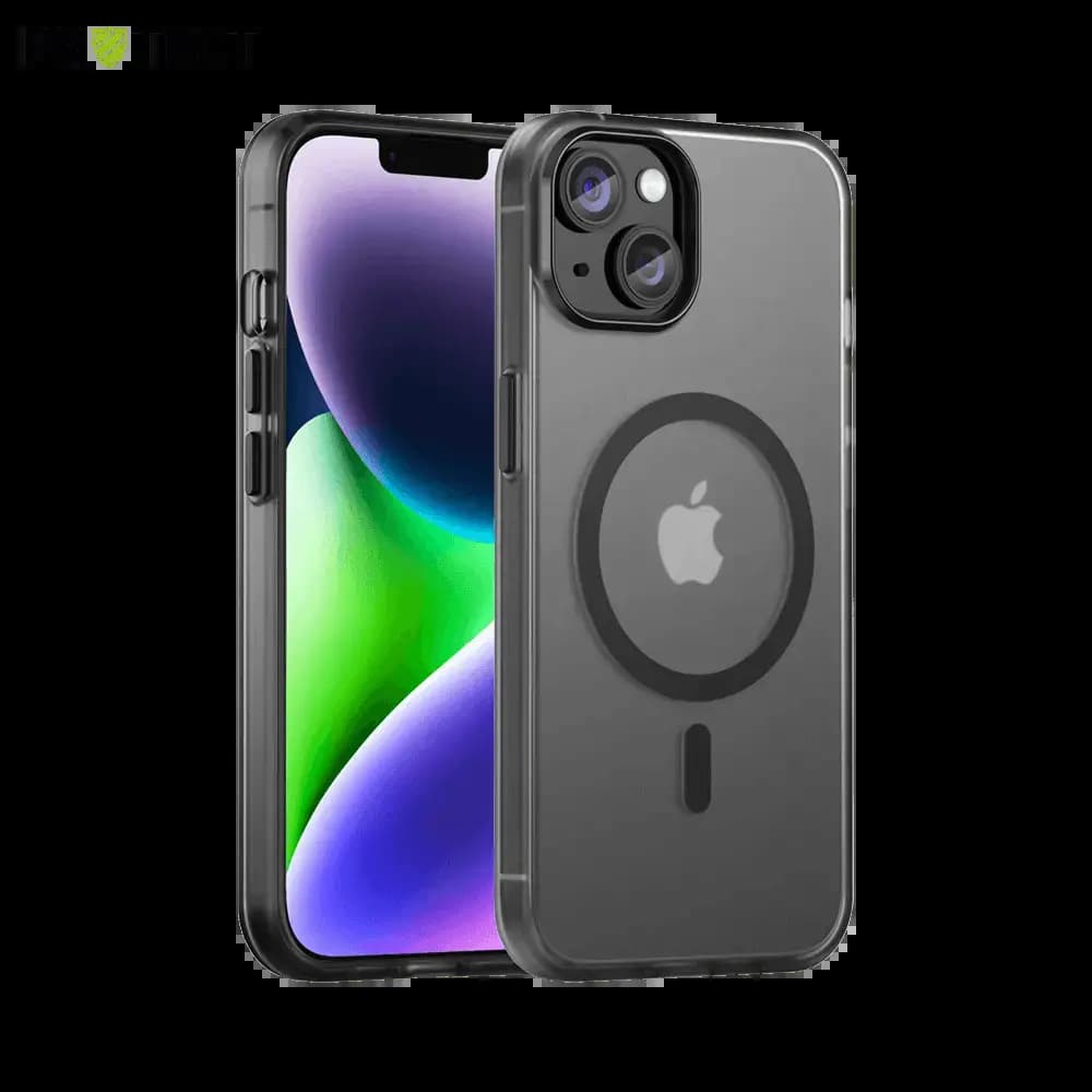 Coque MagSafe bi-matière iPhone 14 Plus - PROTECT MF-006 Noir