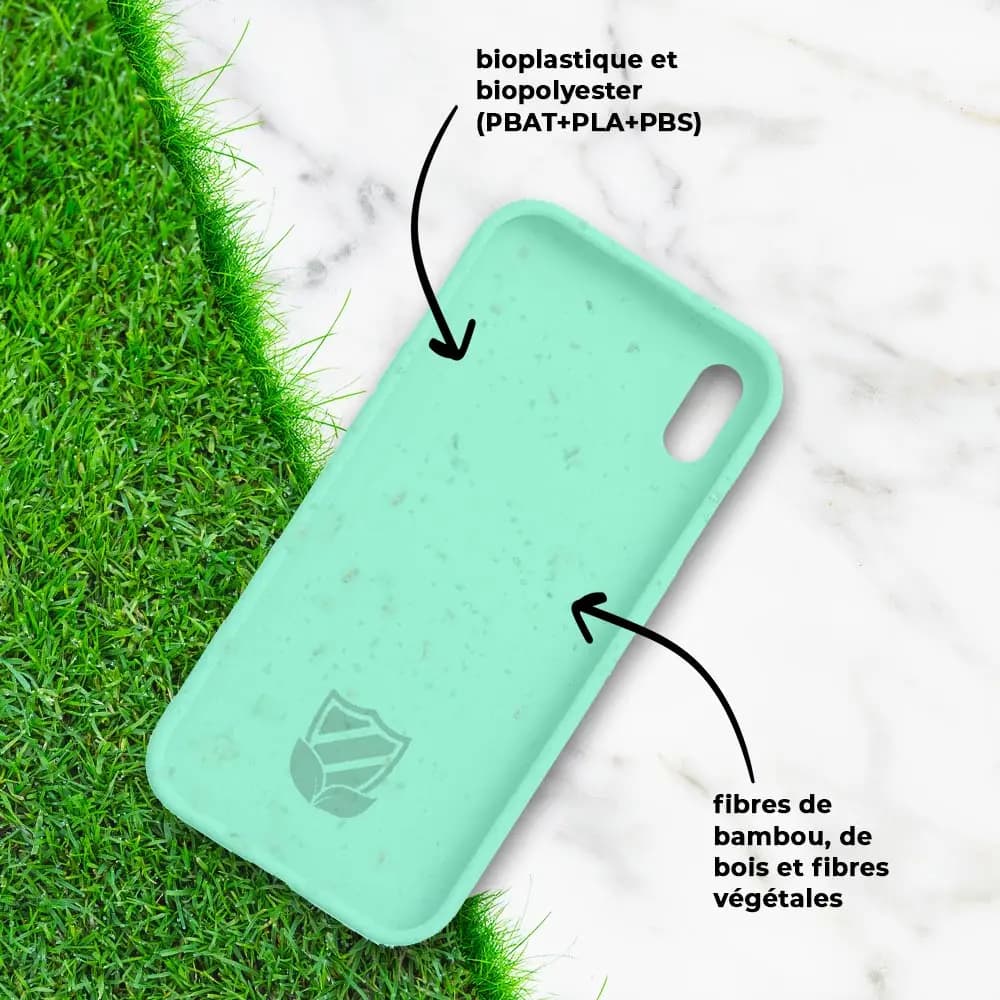 Coque bio iPhone XS Max - PROTECT Vert Menthe - Vue 4