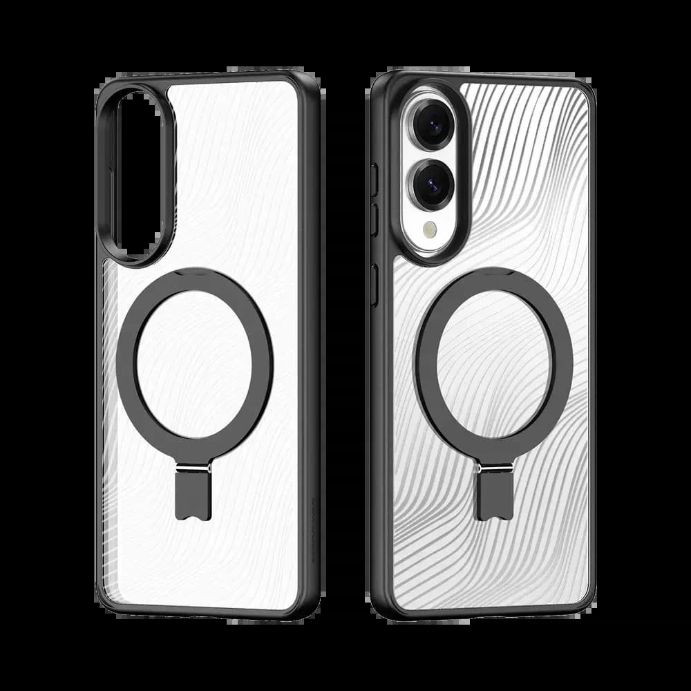Coque MagSafe avec support – Samsung Galaxy S25 Edge – Dux Ducis Aimo Mag Noir - Vue 2