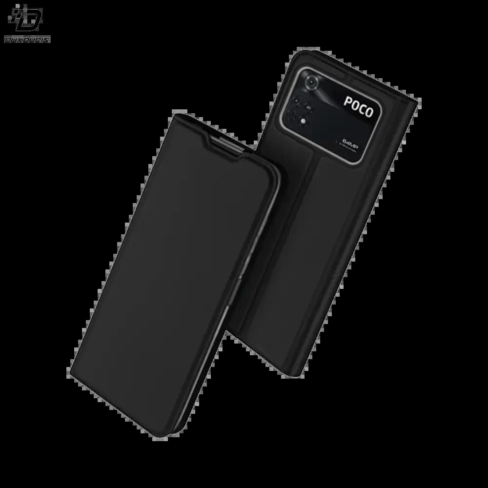 Housse folio Xiaomi Poco X4 Pro 5G porte-carte – Dux Ducis Skin Pro Noir