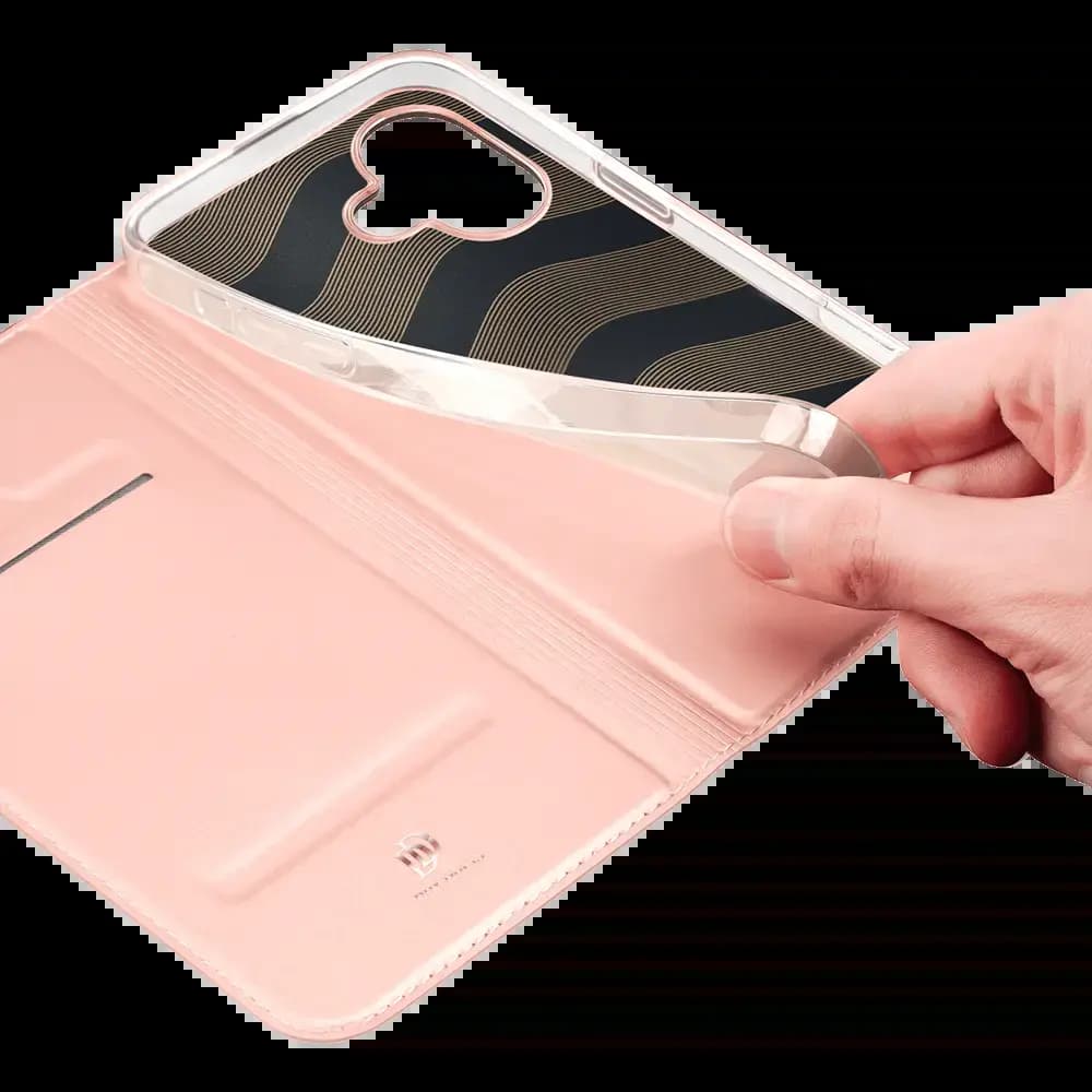 Housse folio iPhone 16 porte-carte - Dux Ducis Skin Pro bleu