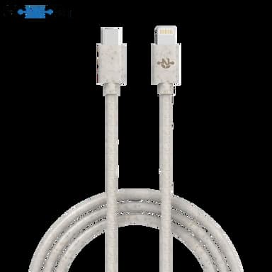 Câble USB-C vers Lightning 20W éco-friendly (1m) - CONNECT Beige