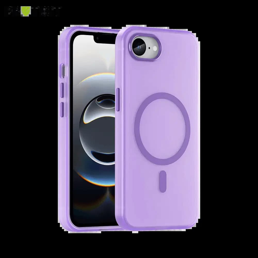Coque MagSafe iPhone 16e / iPhone 17e bi-matière - PROTECT MF-006 Violet Foncé 