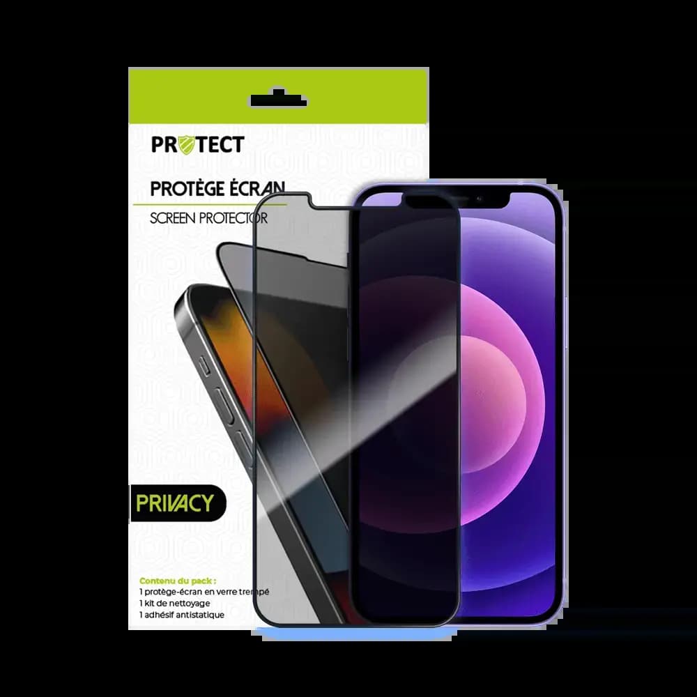 Verre trempé anti-espions iPhone 12 mini protection écran 9H - PROTECT Transparent - Vue 2