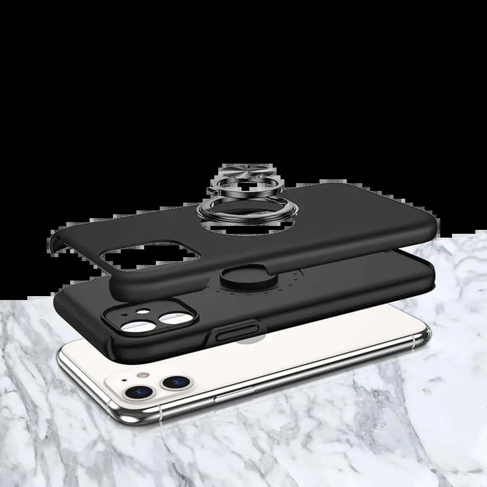 Coque de protection iPhone 11 avec anneau rotatif - PROTECT IE013 Noir - Vue 2