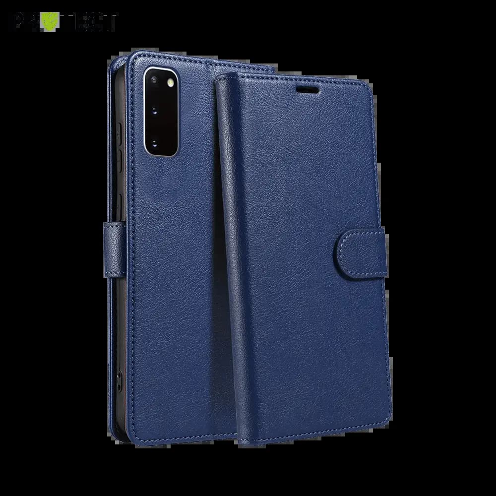 Housse folio anti-RFID Samsung Galaxy S20 FE – PROTECT IP011 Bleu Marine