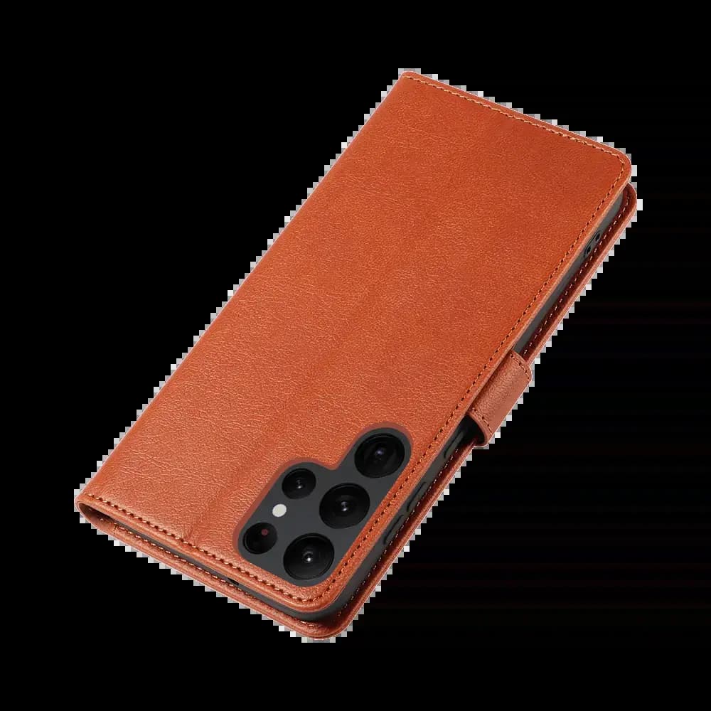 Housse folio anti-RFID Samsung Galaxy S22 Ultra – PROTECT IP011 Marron