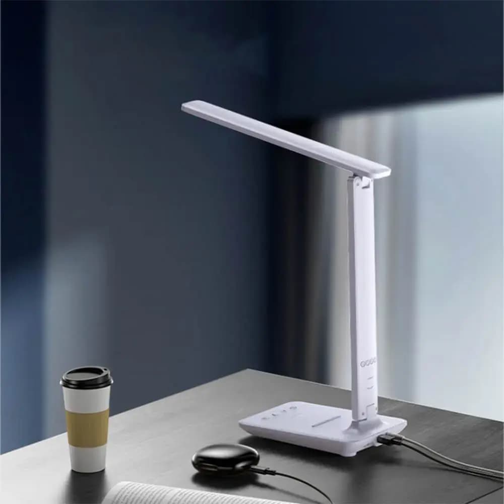 Lampe LED avec Charge Sans Fil pour Smartphone Yesido Blanc - Vue 2