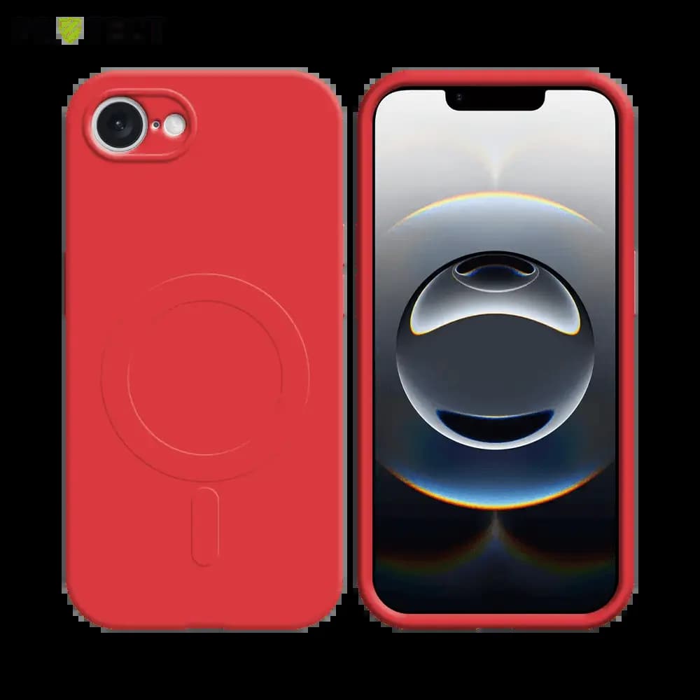 Coque MagSafe iPhone 16e / iPhone 17e antichoc et intérieur flanelle - PROTECT IZ001 Rouge