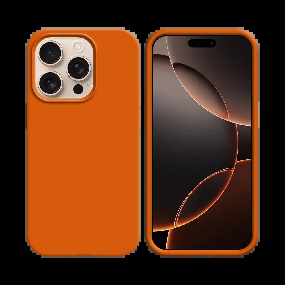 Coque silicone iPhone 16 Pro - Orange