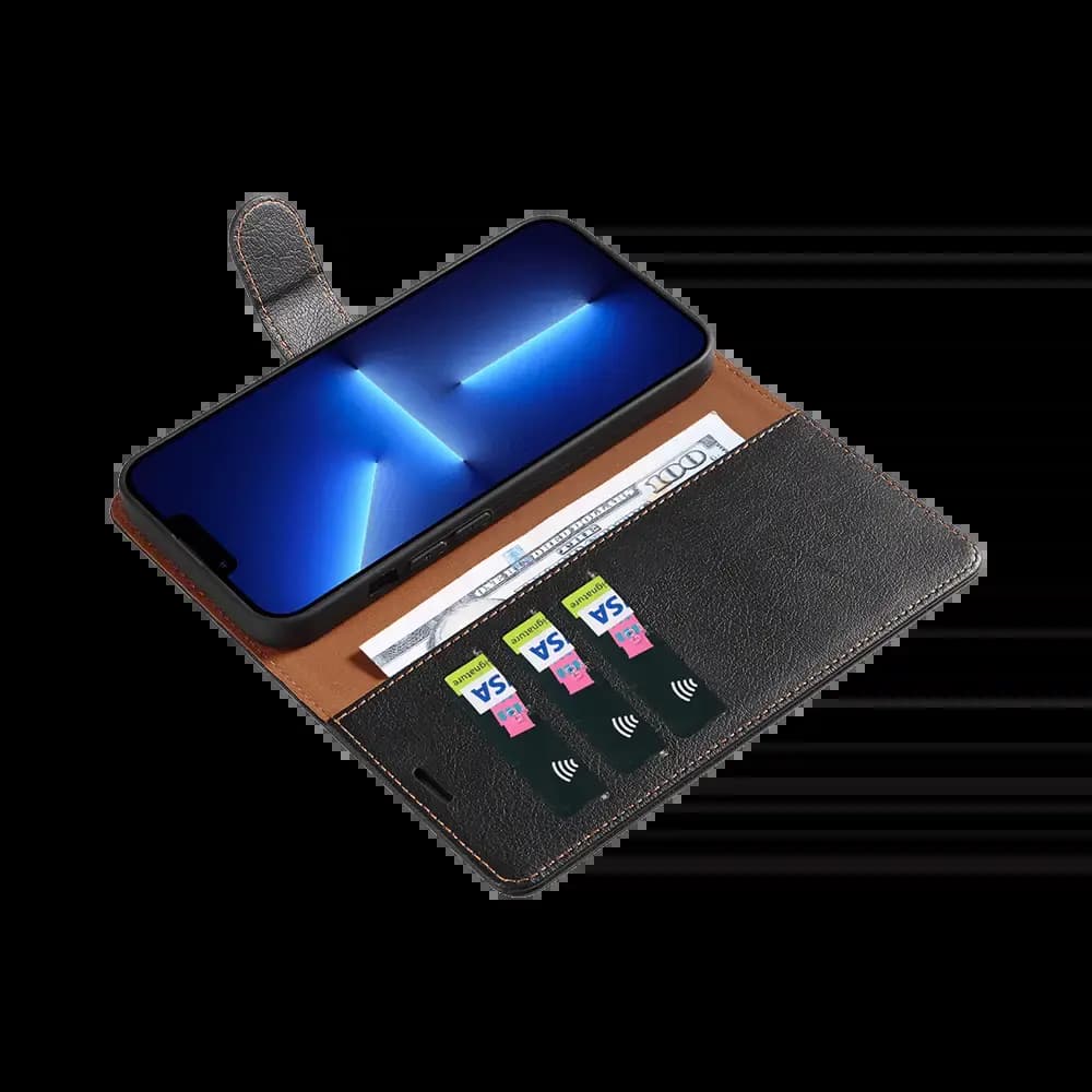 Housse folio anti-RFID iPhone 11 Pro Max – PROTECT IP011 Noir - Vue 3