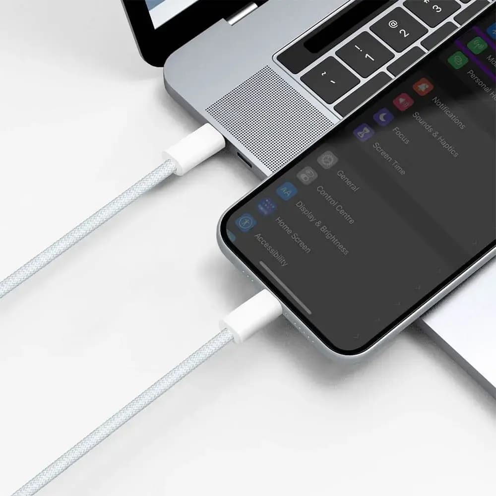 Câble USB-C vers USB-C Apple original 60W (1m) - Blanc - Vue 3