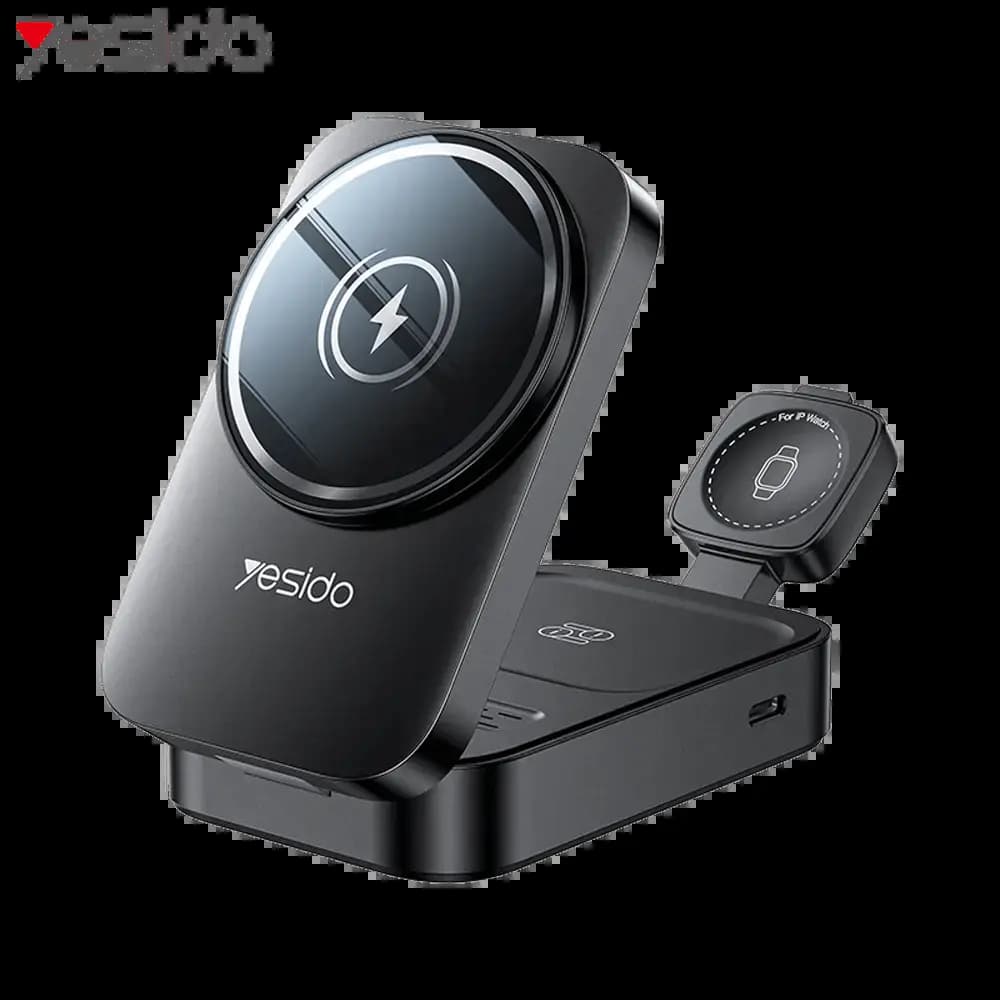 Support de Charge Sans Fil pour Smartphone Yesido 3 en 1 Noir