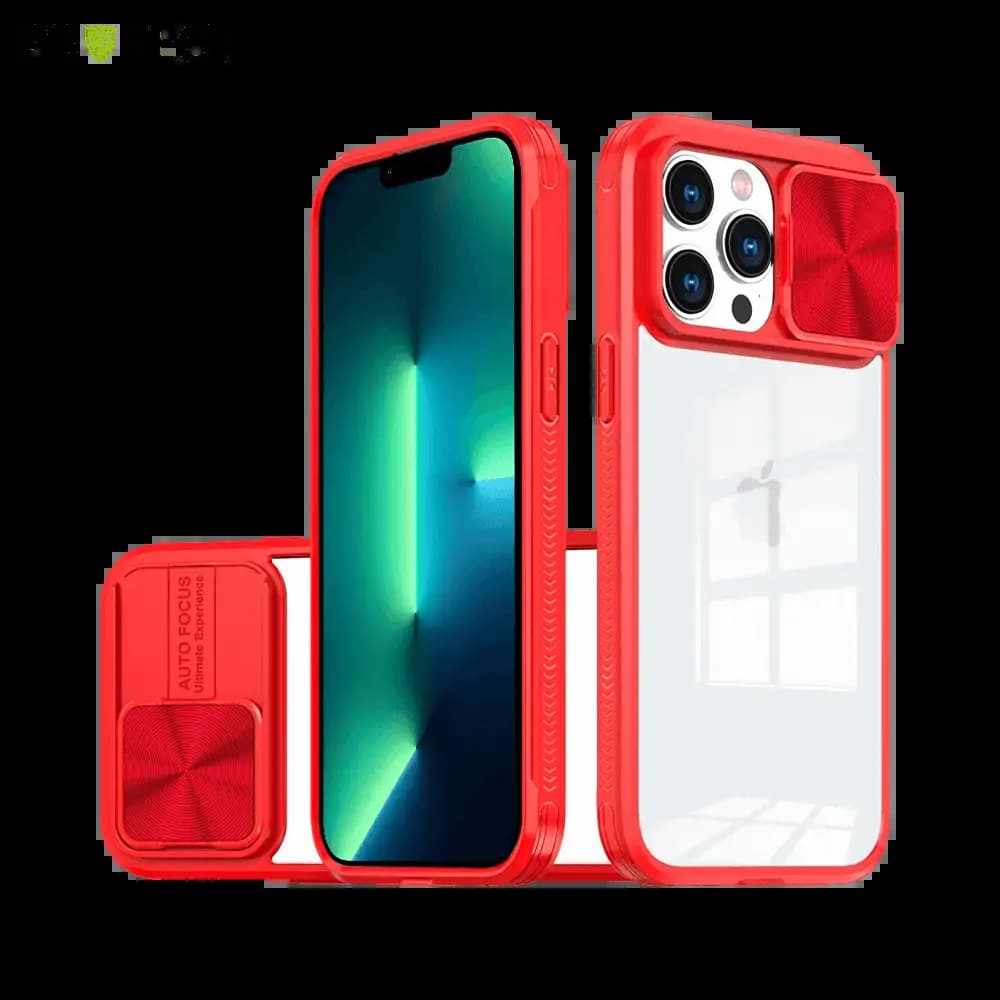 Coque iPhone 13 Pro avec cache caméra - PROTECT IE027 Rouge 