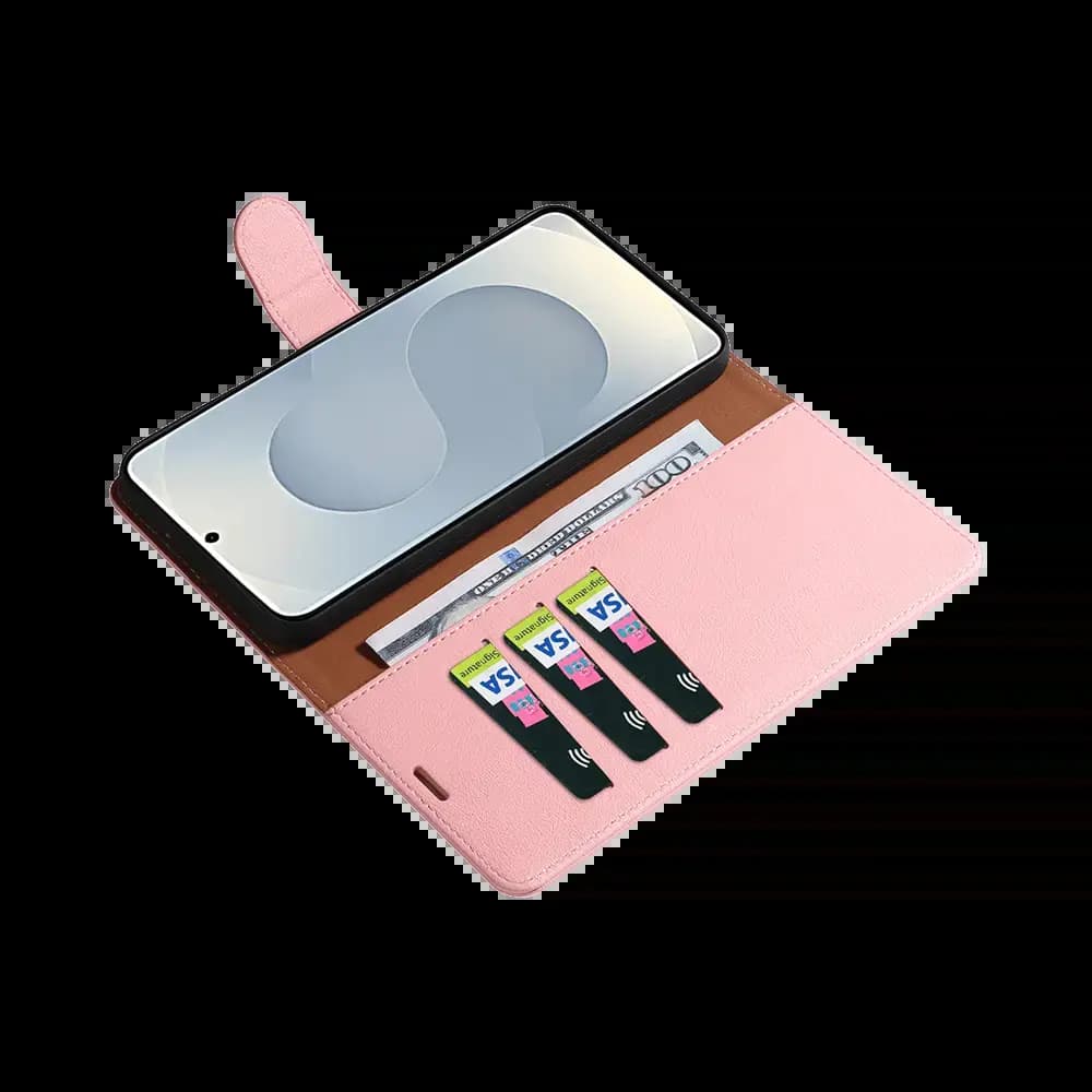Housse folio anti-RFID Samsung Galaxy S25 Edge – PROTECT IP011 Rose