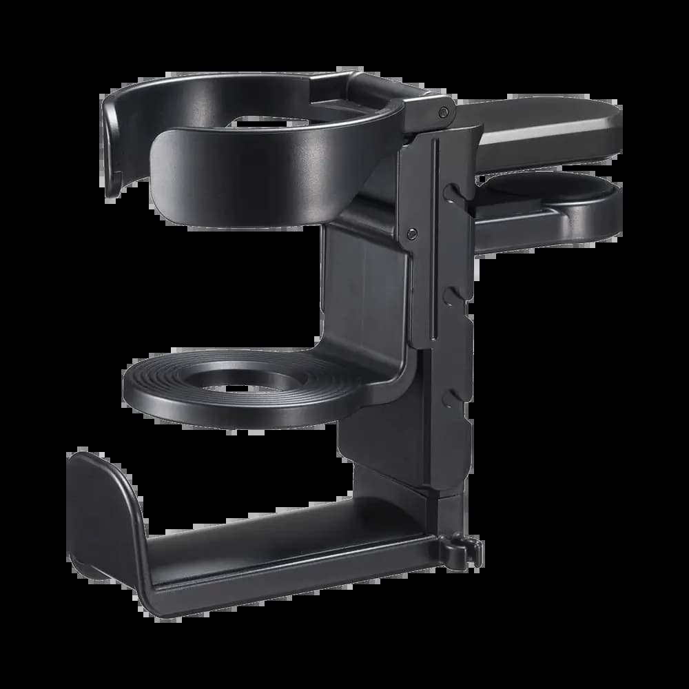 Porte-gobelet de bureau avec support casque intégré - Noir
