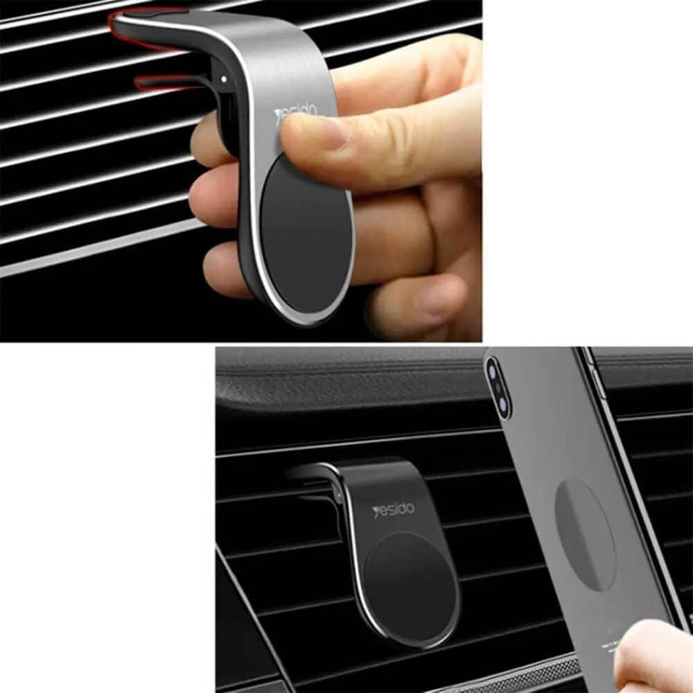 Support smartphone magnétique pour voiture - Yesido C64 Noir