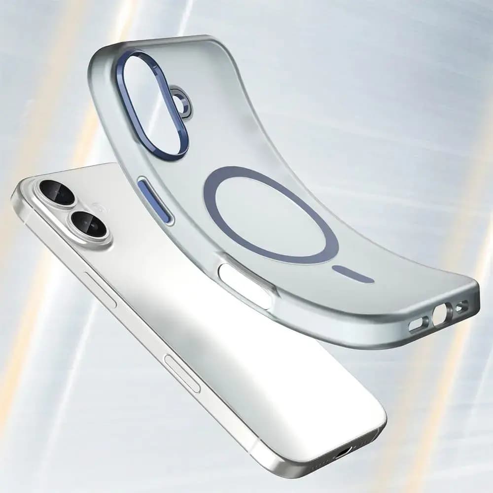 Coque MagSafe bi-matière iPhone 17 - PROTECT MF-006 Bleu Marine