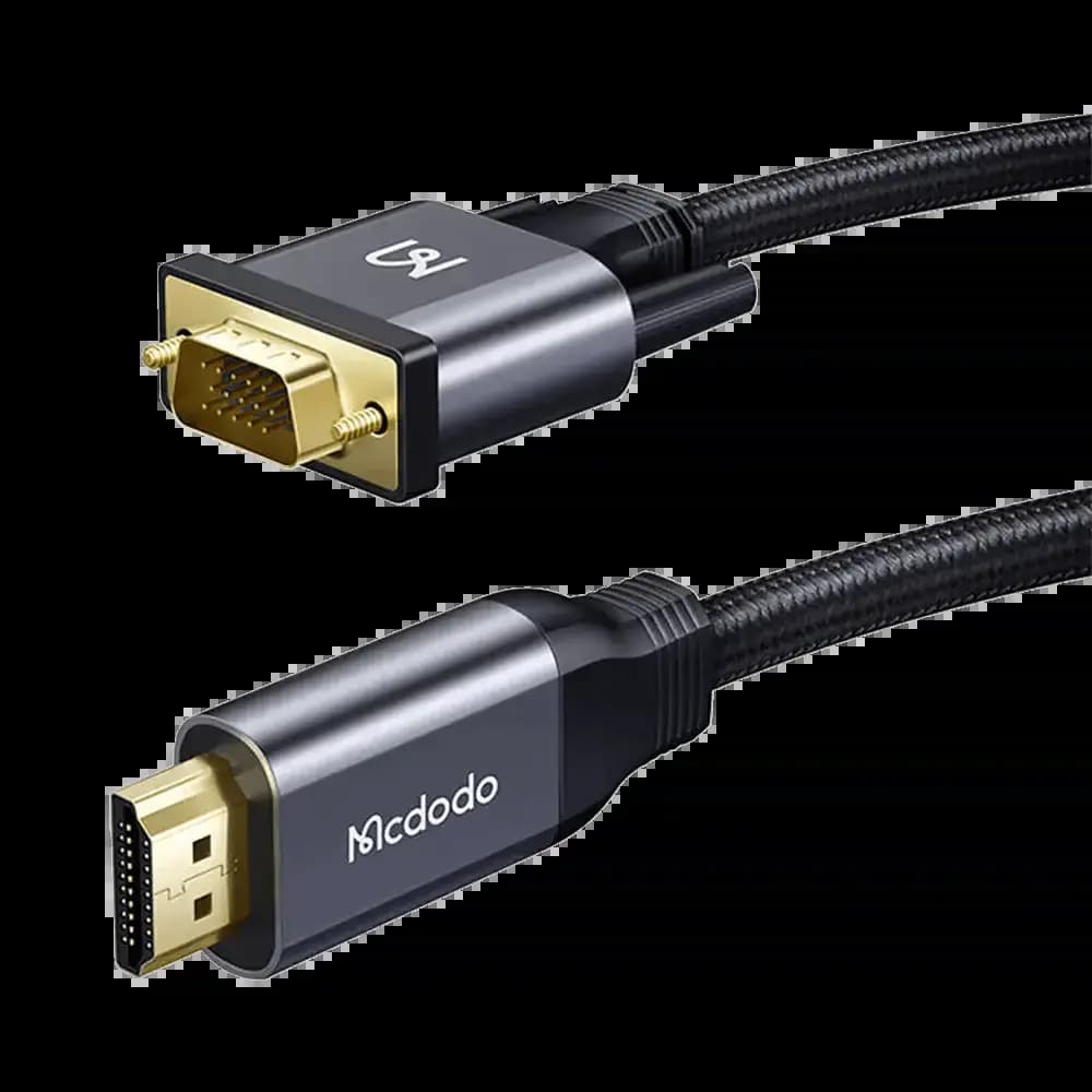 Câble HDMI vers VGA 1080p unidirectionnel (2m) – Mcdodo CA-7770 Noir