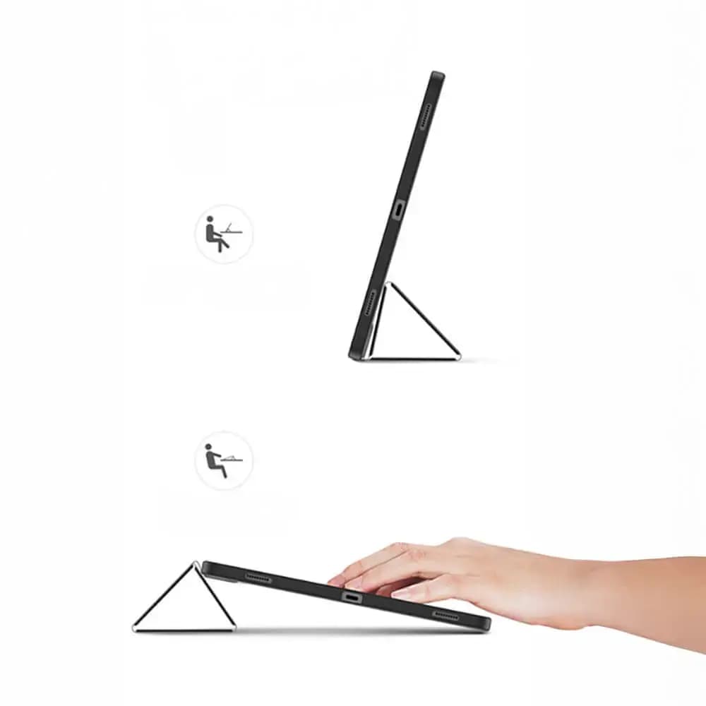 Housse folio Samsung Galaxy Tab S9 FE+ avec dos transparent & porte-stylet - Dux Ducis Toby Bleu