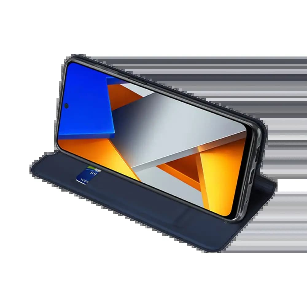 Housse folio Xiaomi Poco M4 Pro porte-carte – Dux Ducis Skin Pro Bleu
