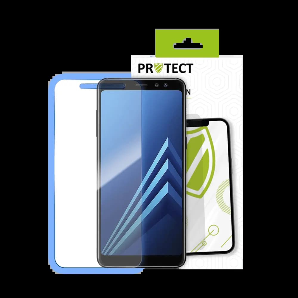 Verre trempé Samsung Galaxy A8 2018 protection écran 9H - PROTECT Transparent - Vue 2