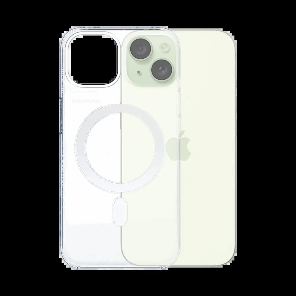Coque MagSafe silicone transparente iPhone 15