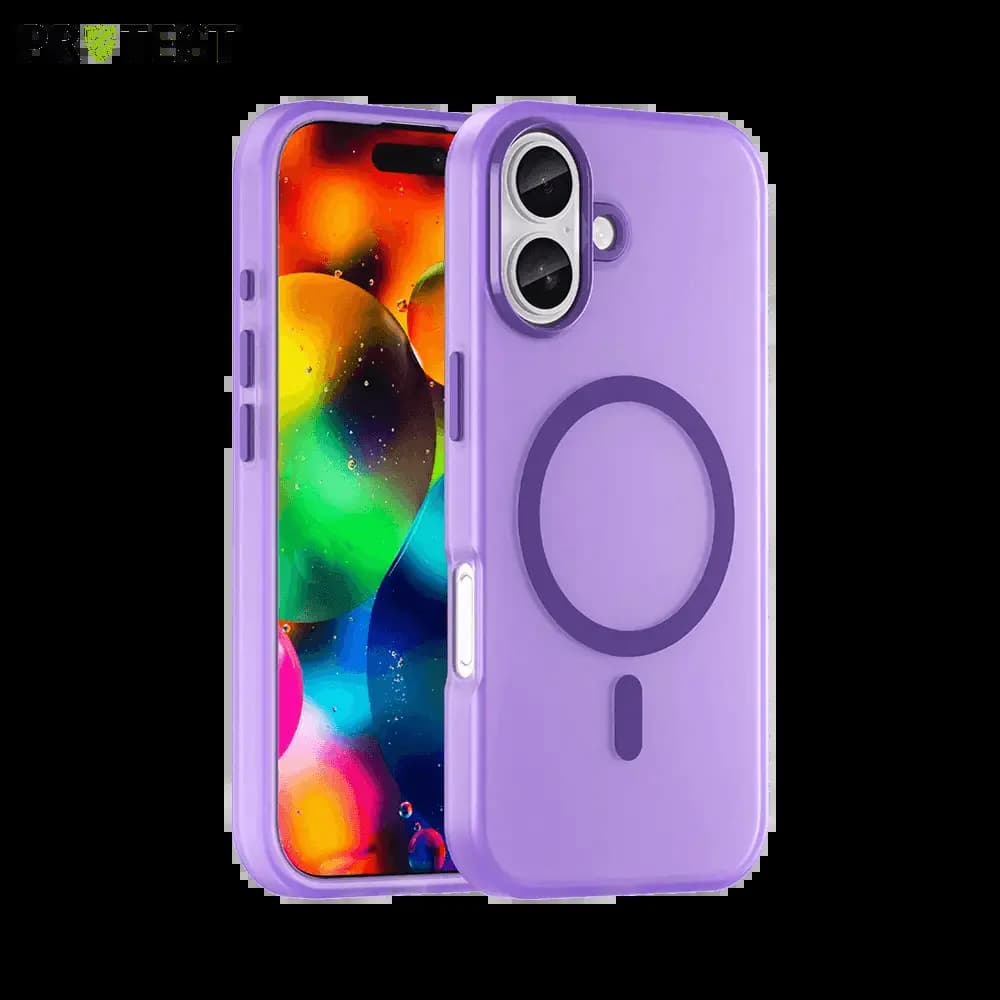 Coque MagSafe bi-matière iPhone 17 - PROTECT MF-006 Violet Foncé
