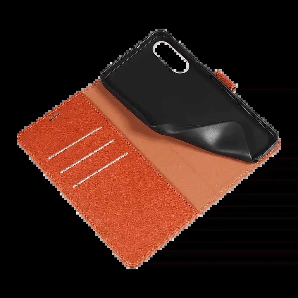 Housse folio anti-RFID Samsung Galaxy S25 Edge – PROTECT IP011 Marron