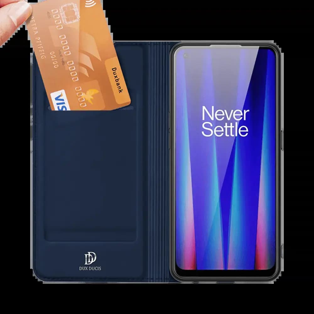 Housse folio OnePlus Nord CE 2 5G porte-carte - Dux Ducis Skin Pro Bleu