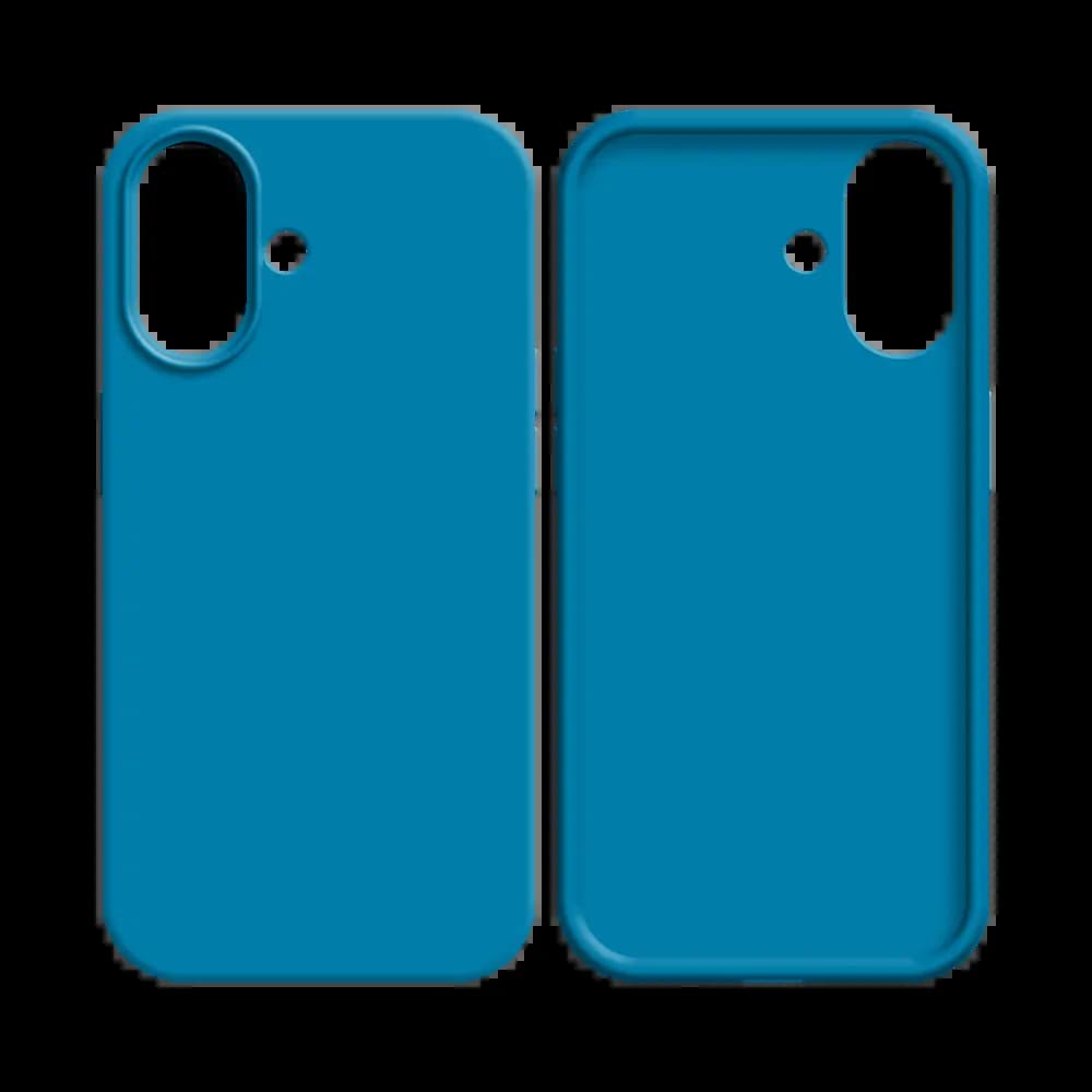 Coque silicone iPhone 16 - Bleu Ciel - Vue 2